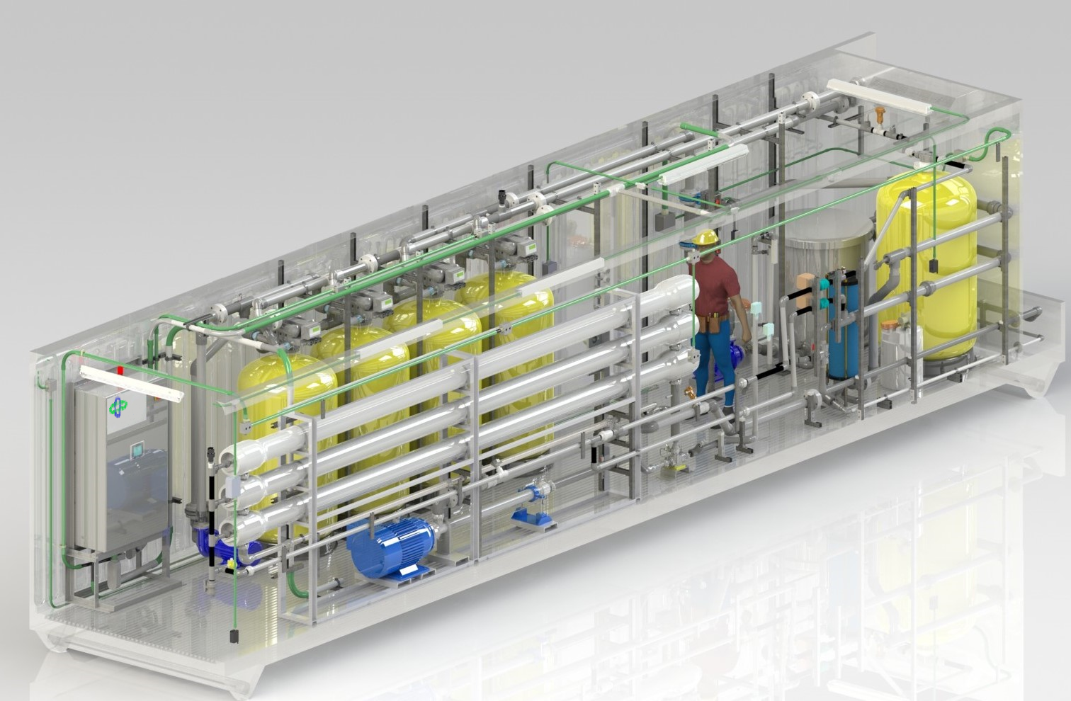 Containerize Reverse Osmosis water treatment plant